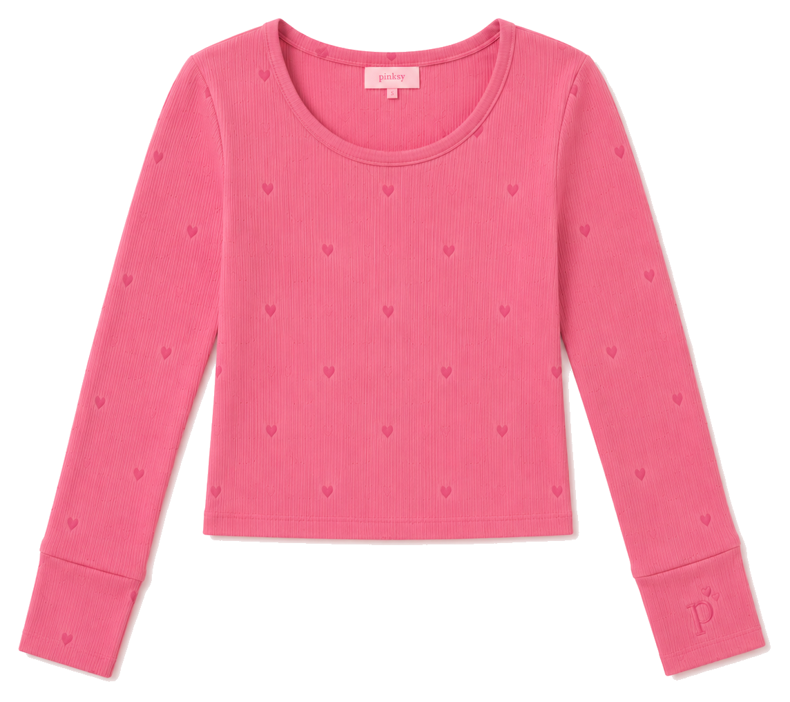 Pinksy rose pink long sleeve top