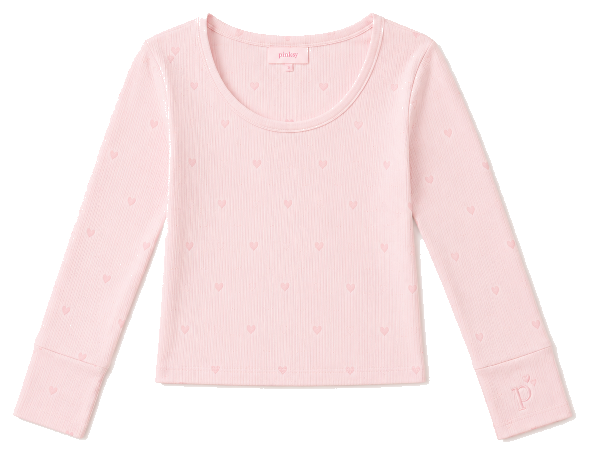 Pinksy blush pink long sleeve top